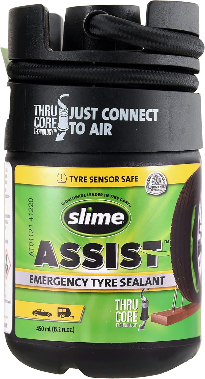 Slime 10188-51 Flat Tyre Puncture Repair Sealant, Assist, Emergency Repair for Highway Vehicles, Suitable for Trucks/Suv, Non-Toxic, Eco-Friendly image number 2