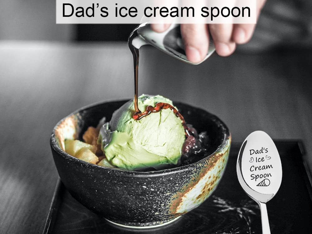 Dad Gifts from Daughter Son to My Dad Gifts for Birthday Christmas Presents Daddy Fathers Day Present from Children Engraved Dad&rsquo;S Ice Cream Spoon for Dad Stepdad Present image number 3
