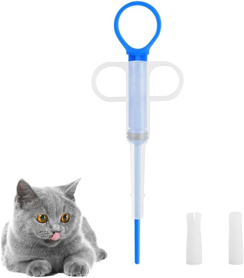 Syringe-Style Cat Pill Shooter & Popper, Dual-Head Pet Medicine Feeder for Cats, Dogs, and Small Animals - Easy Pill Pockets for Cats & Liquid Medicine Dispenser (Blue) image number 3