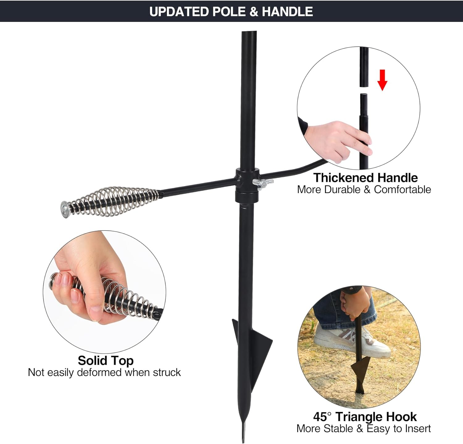 REDCAMP Swivel Campfire Grill Heavy Duty Steel Grate, over Fire Camp Grill with Carrying Bag for Outdoor Open Flame Cooking image number 5