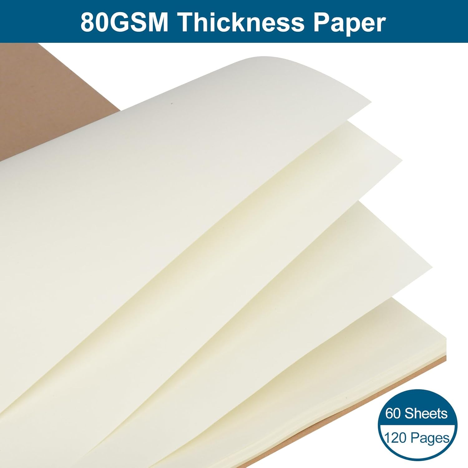 ZCZN 6 Pack A5 Blank Notebook, Spiral Notebook for School, Study, Office, 120 Pages/60 Sheets image number 2