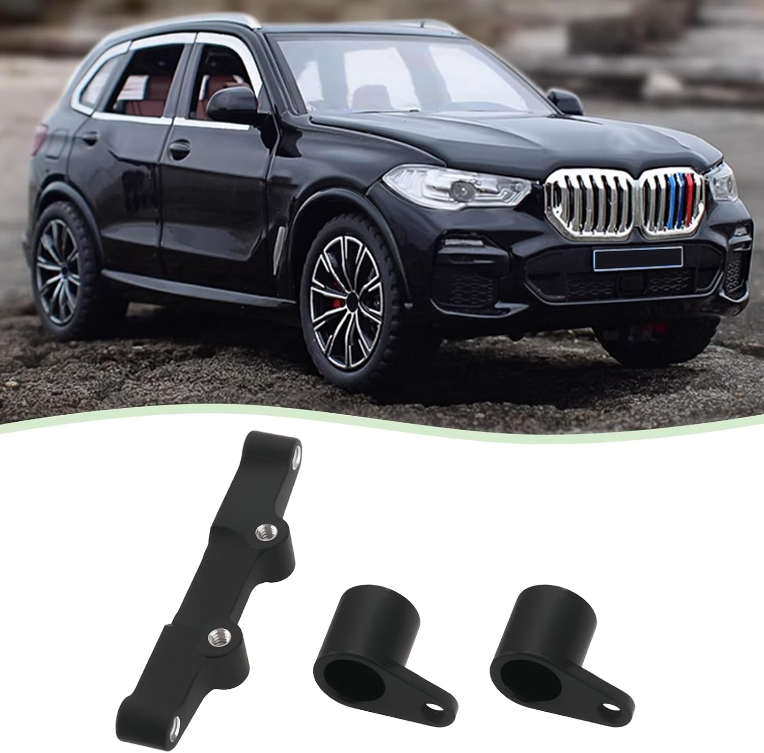 1 Set Aluminum Alloy Steering Rack Replacement Part LOS-1761 Compatible with LOSI 1/24 Micro-B 2WD Buggy RTR (LOS00007), Black image number 6