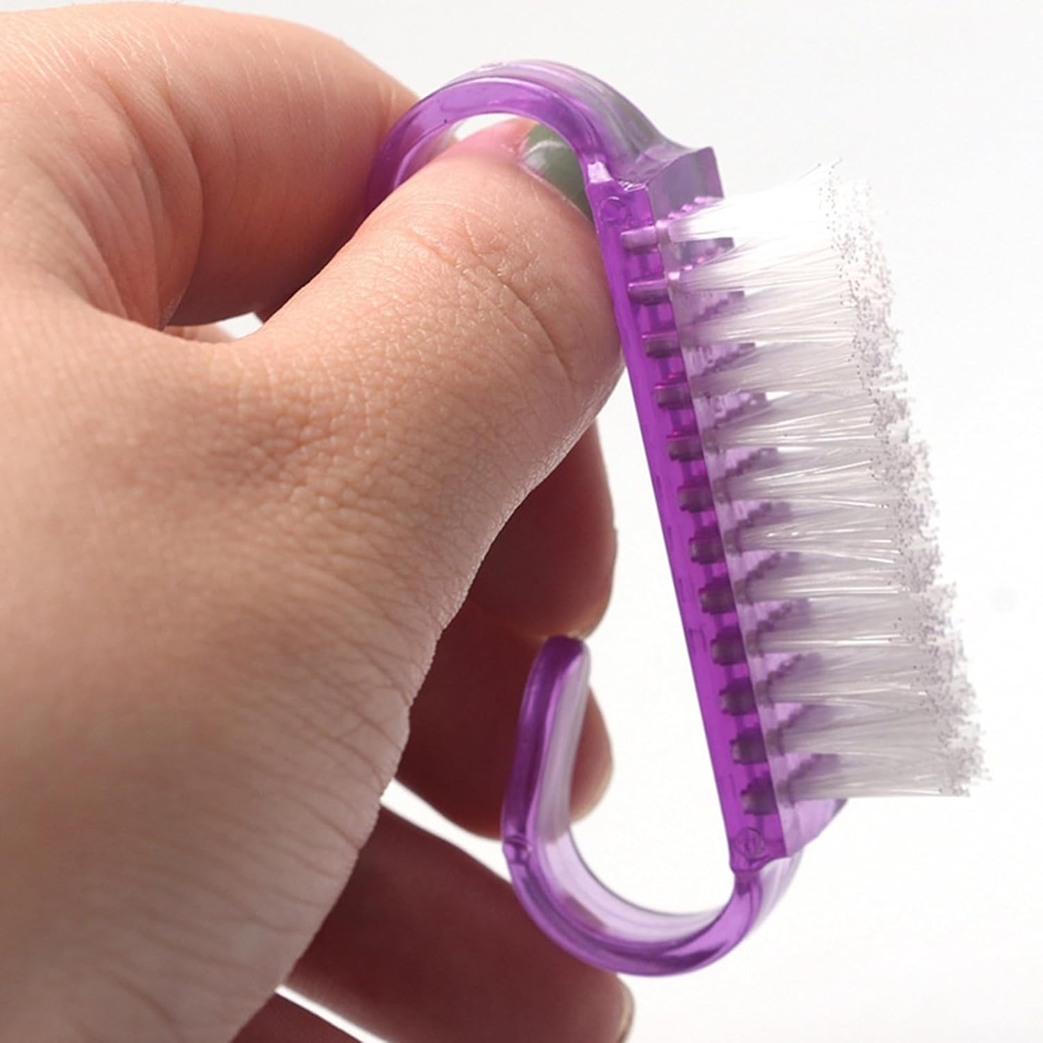 24 Pcs Nail Cleaning Brush with Handle Grip, Fingernail Scrub Cleaning Brushes Manicure Dust Brush Pedicure Scrubbing Tool for Toes and Nails, Home Garden Use