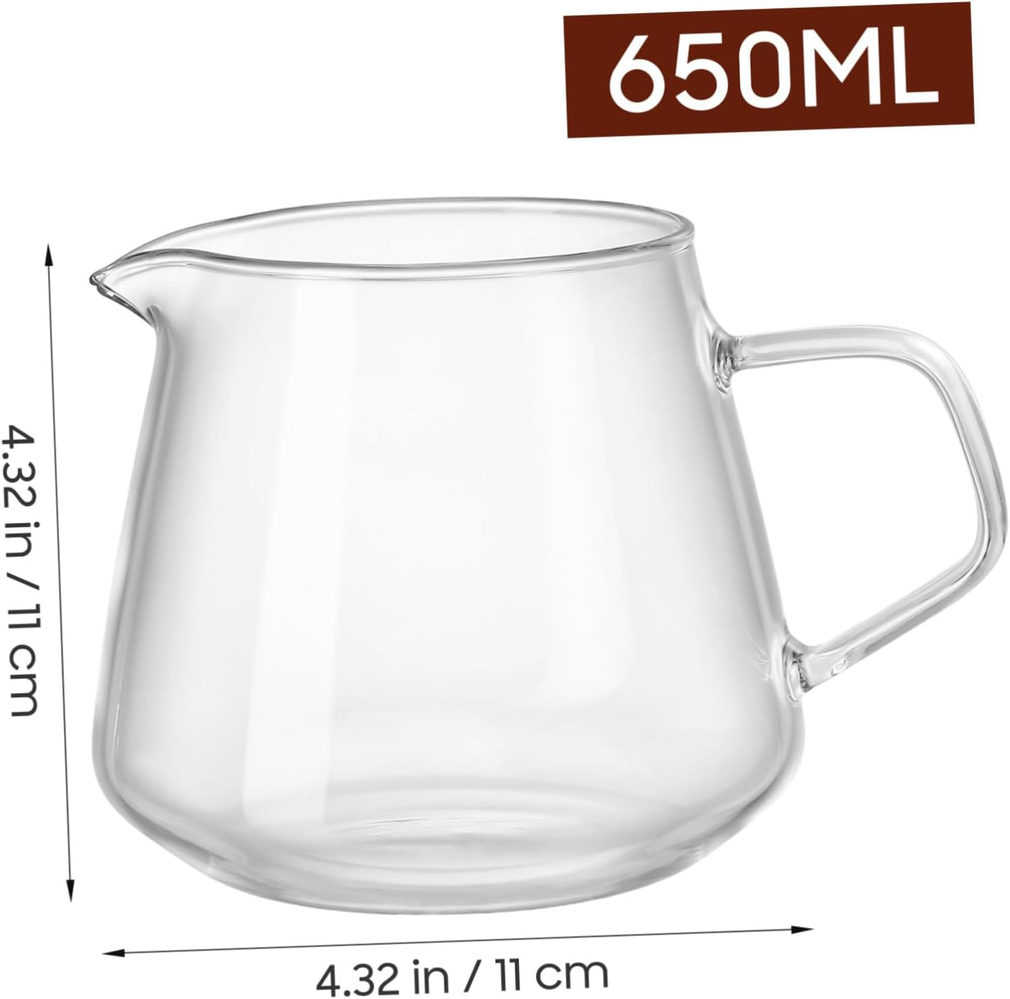 Alipis Heat-Resistant Transparent Glass Kettle Multi-Purpose Coffee Milk Tea Pot with Dust-Resistant Lid for Home Use and Entertaining Guests image number 4