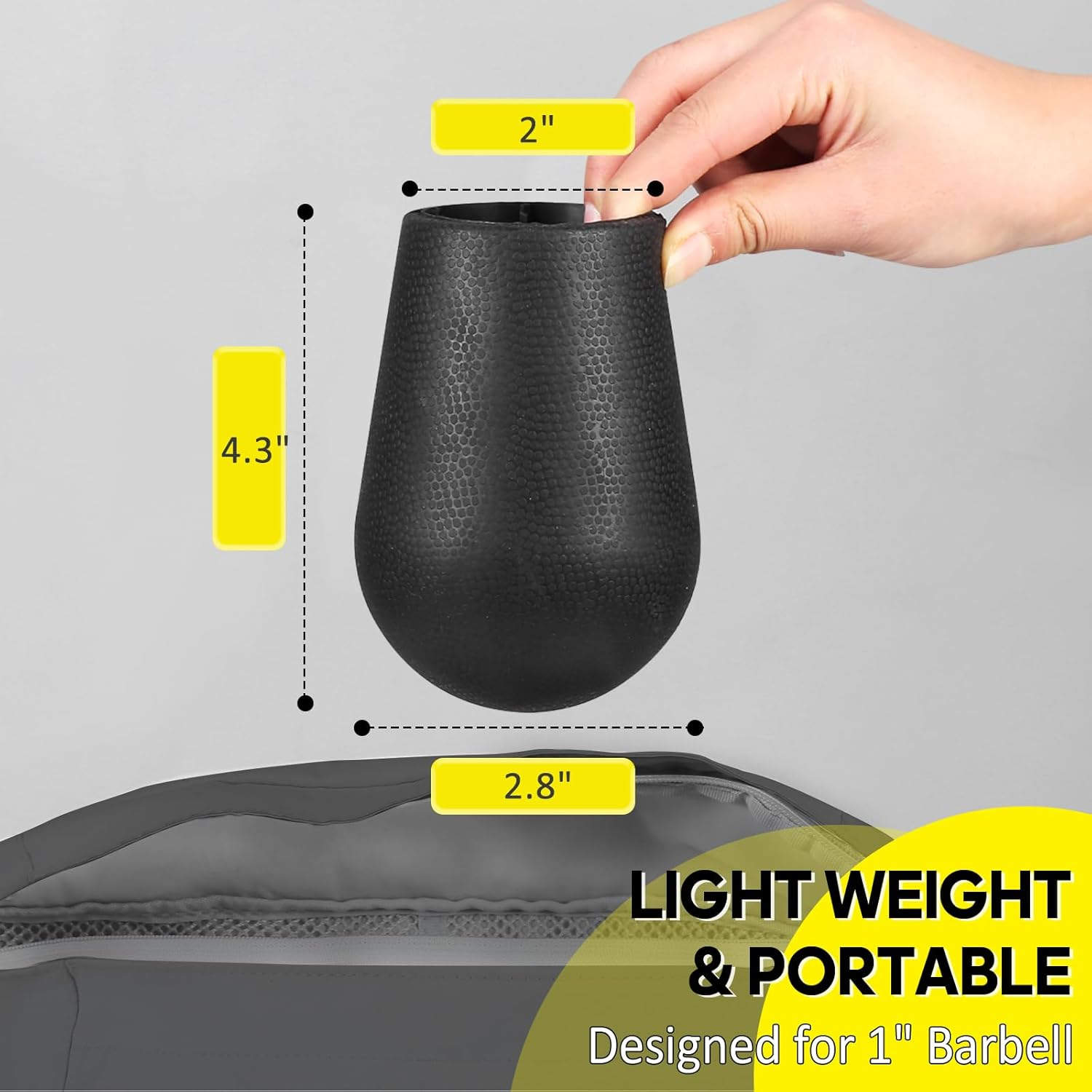 Folaps Landmine Attachment - Turn Any Surface into a Barbell Landmine Exercise Insert 1" & 2" Barbell Portable Landmine Base for T-Bar Row Post Press Squat 360&deg; Rotation image number 1