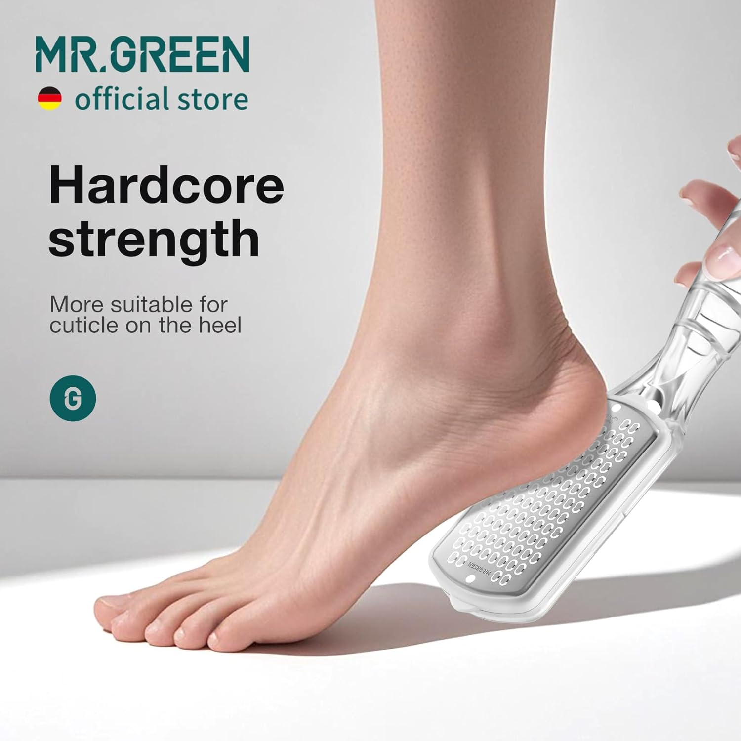 MR.GREEN Pedicure Tools Foot File Heels Rasps Callus Remover for Foot Scraper with Storage Box Stainless Steel File image number 2