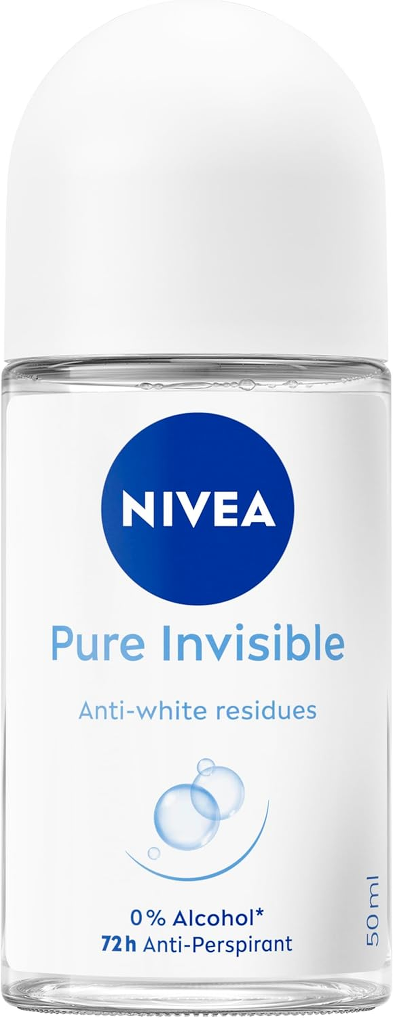 NIVEA Pure Invisible Anti-Perspirant Roll-On Deodorant 50Ml | 72-Hour Sweat & Odour Protection | No White Marks on Clothes | Long-Lasting Freshness | Quick-Dry Formula | Women'S Roll-On Deodorant image number 3
