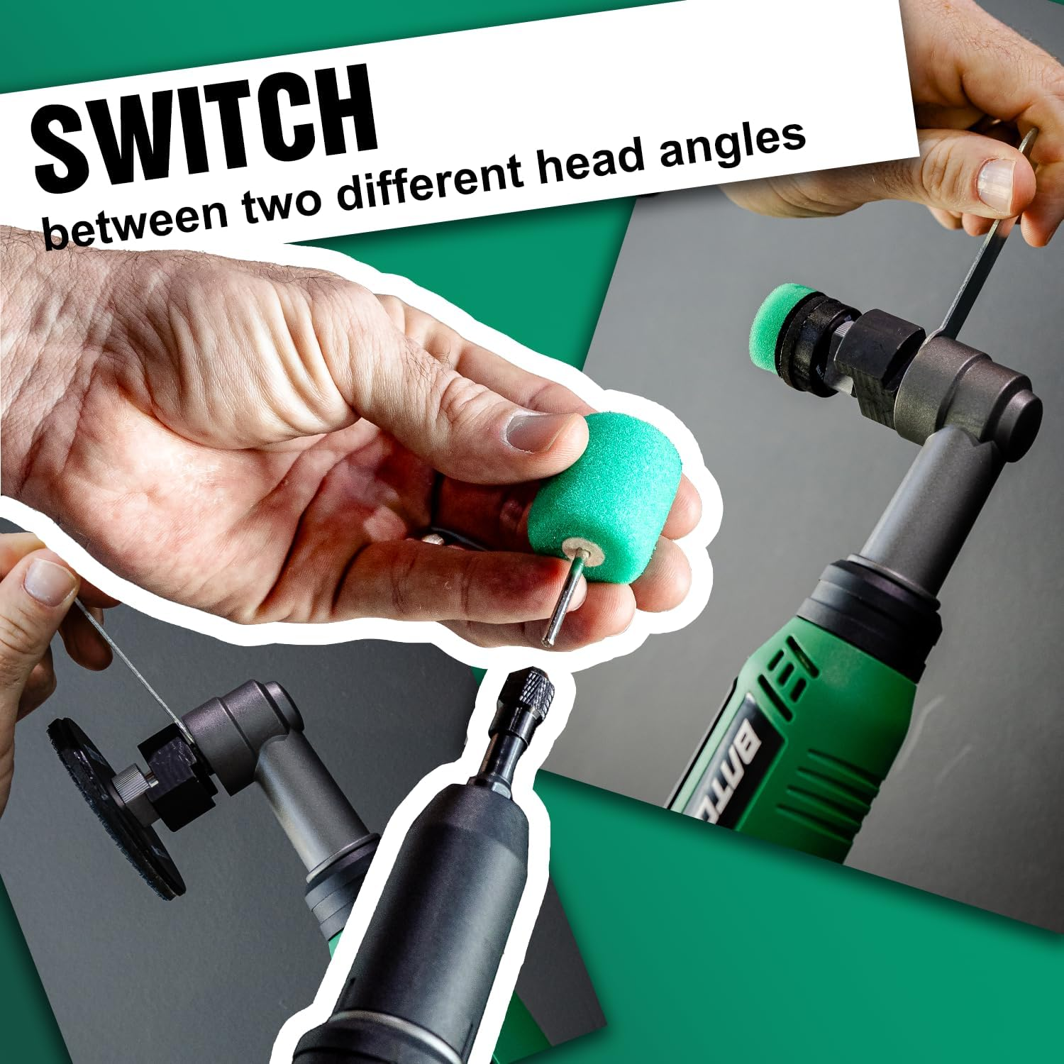 BATOCA S6 Mini Cordless Polisher,12V Car Buffer Kit for Detailing and Paintwork Care,Da&Ro and Mini Polishing Machine,1000-5000Rpm&4200-21000Rpm,Motorbike Polish Sanding Waxing image number 6