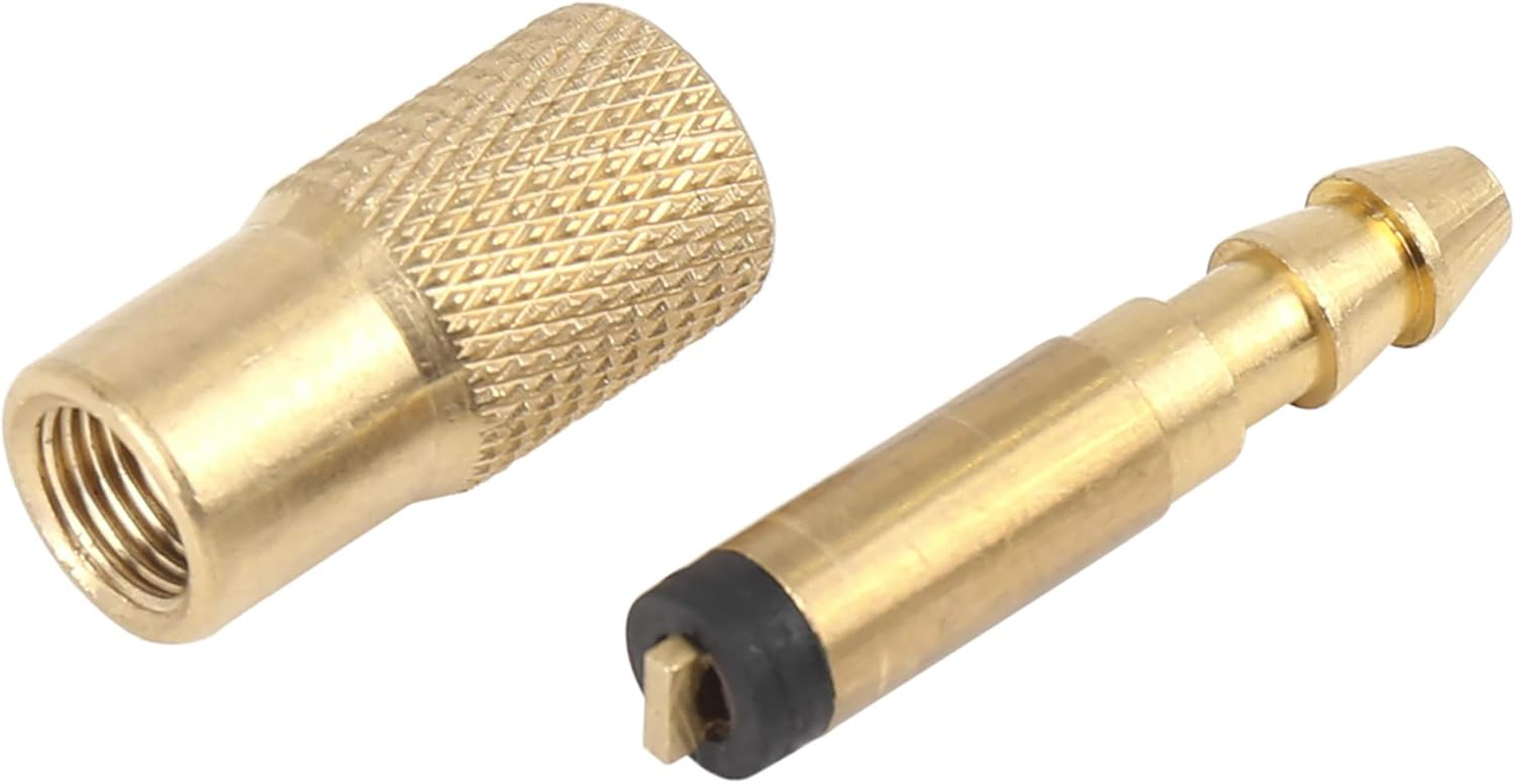 X AUTOHAUX 6.5Mm Air Chuck Adapter Tire Inflator Tire Chuck Compressor Pump Accessories Gold Tone for Vehicle image number 5