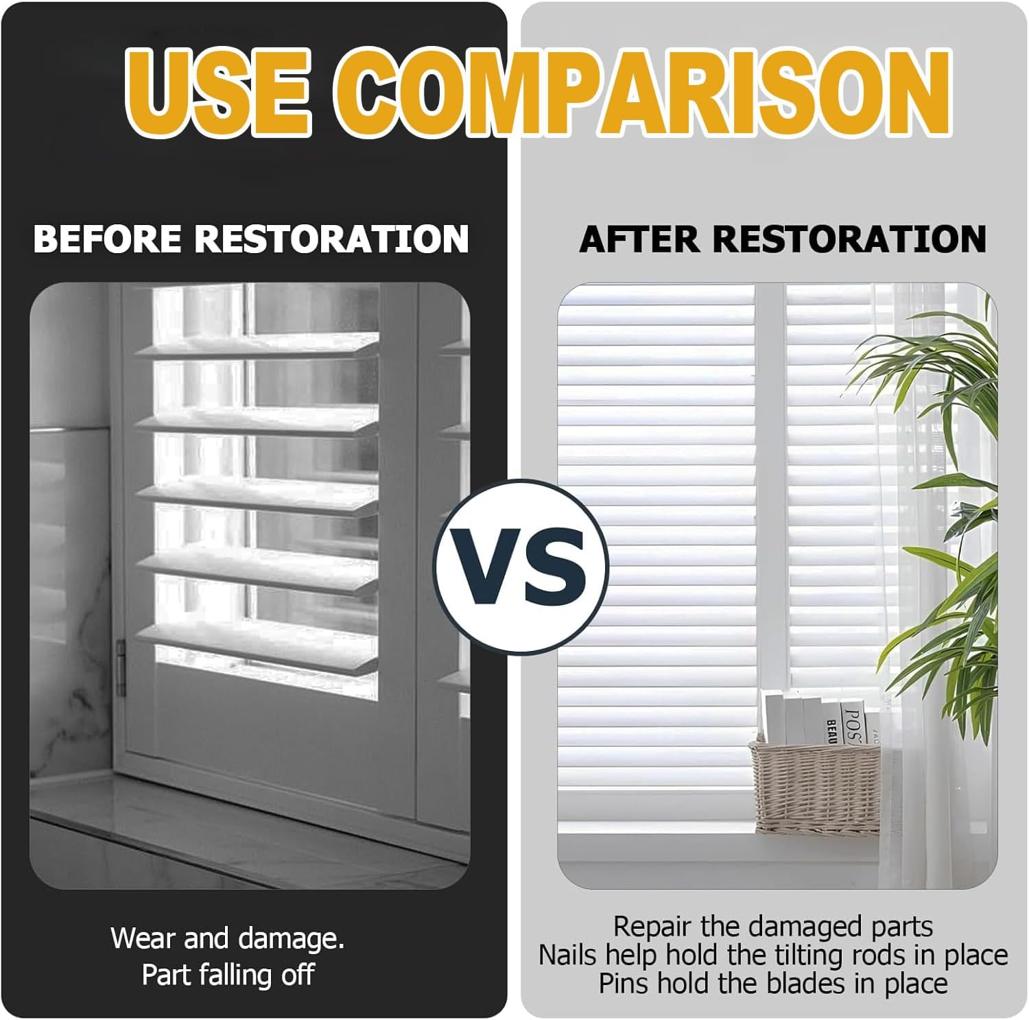 IONPSHG 125 Pcs Louvers Repair Pins Kit with 15 Springs, Plantation Shutter Parts for Movable Blade Repair, Spring Loaded Replacement Pins, Window Tools Supplies image number 6