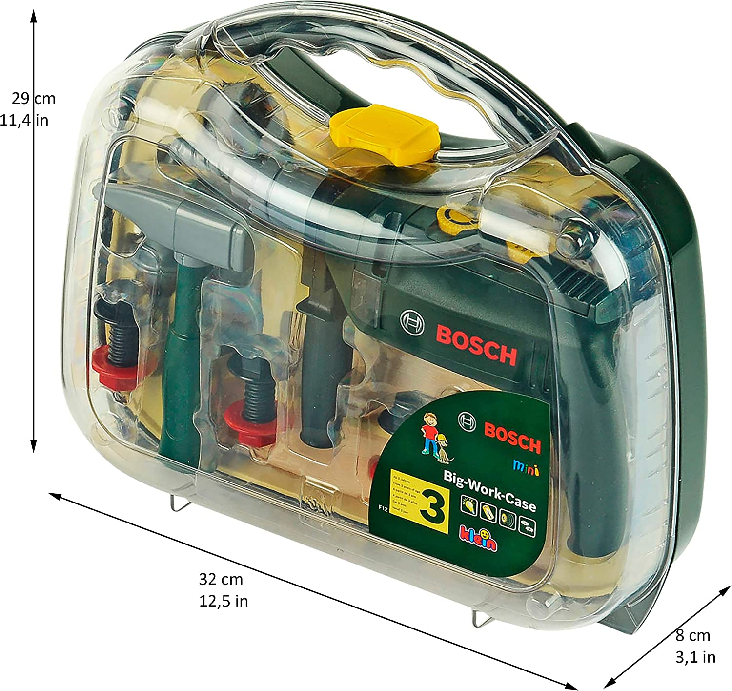 Bosch Tool Case with Hammer Drill Toy Multi - Colored