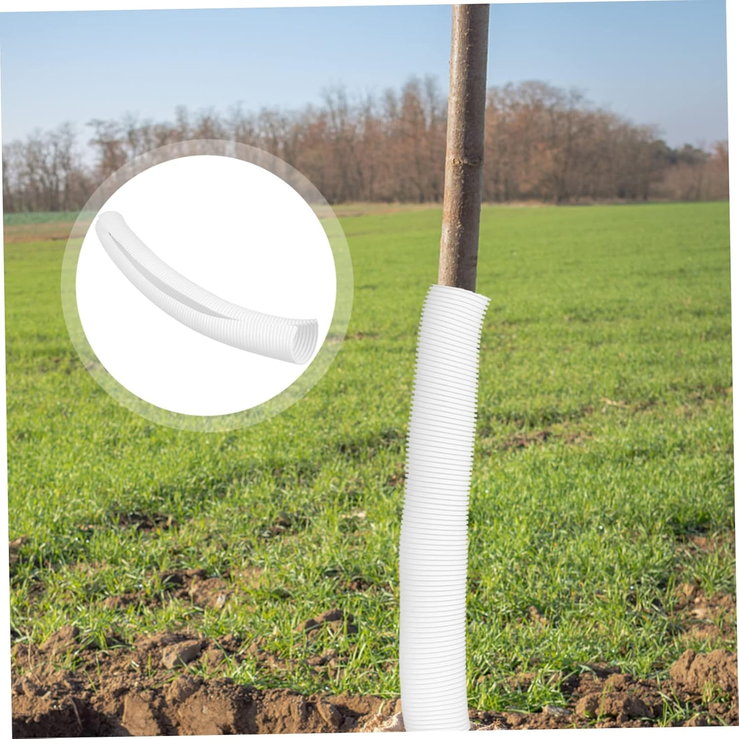 4Pcs Tree Guard Wrap Tree Trunk Protector from Animals Pp Material Protects Bark from Deer Cats Easy Side Opening Gardening Kit image number 2