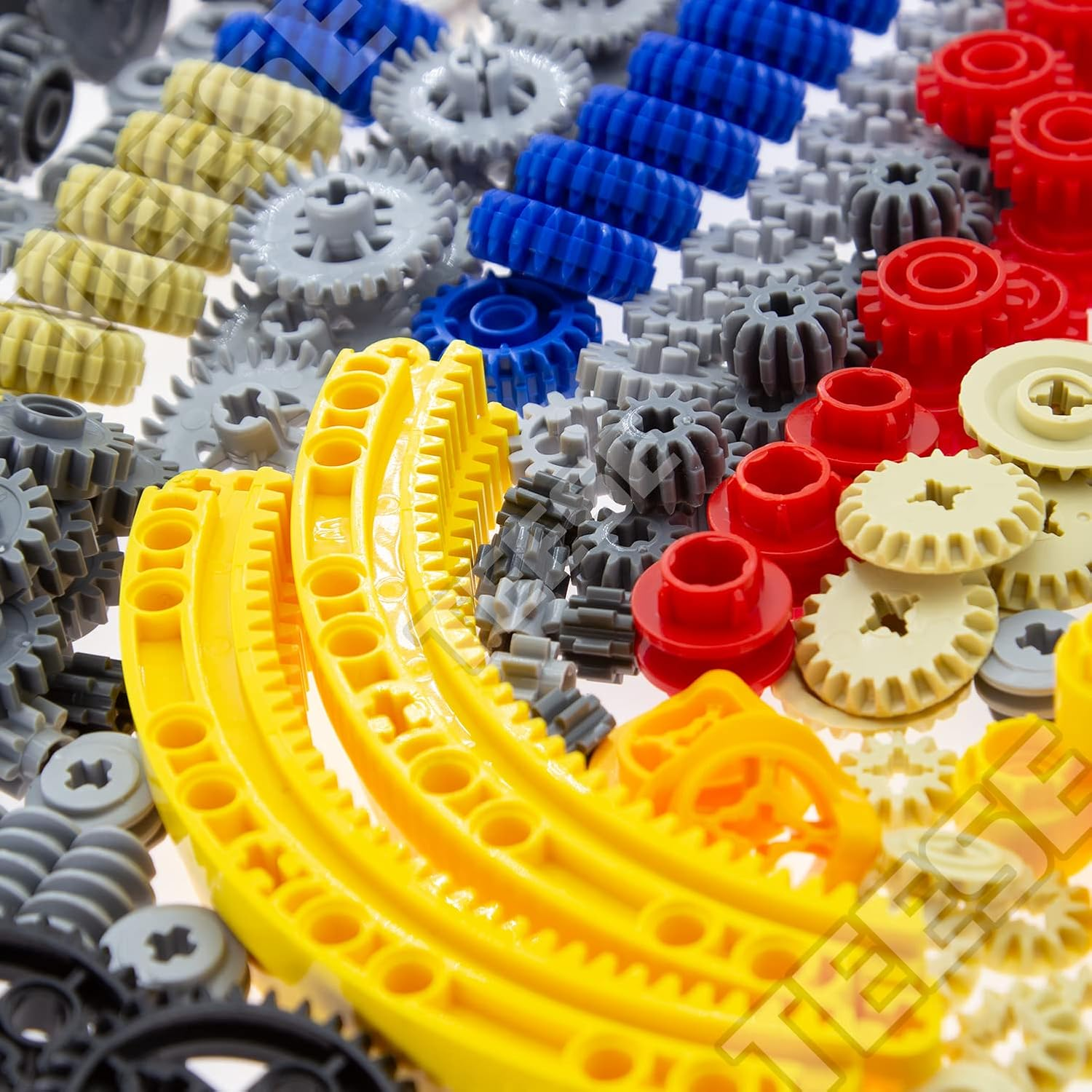 TEESE 233Pcs Gears-Differential Kit, Compatible with Technic-Parts, for Stem-Moc-Ev3-Project-Track-Car-Bulk- Blocks (Random Color) image number 3