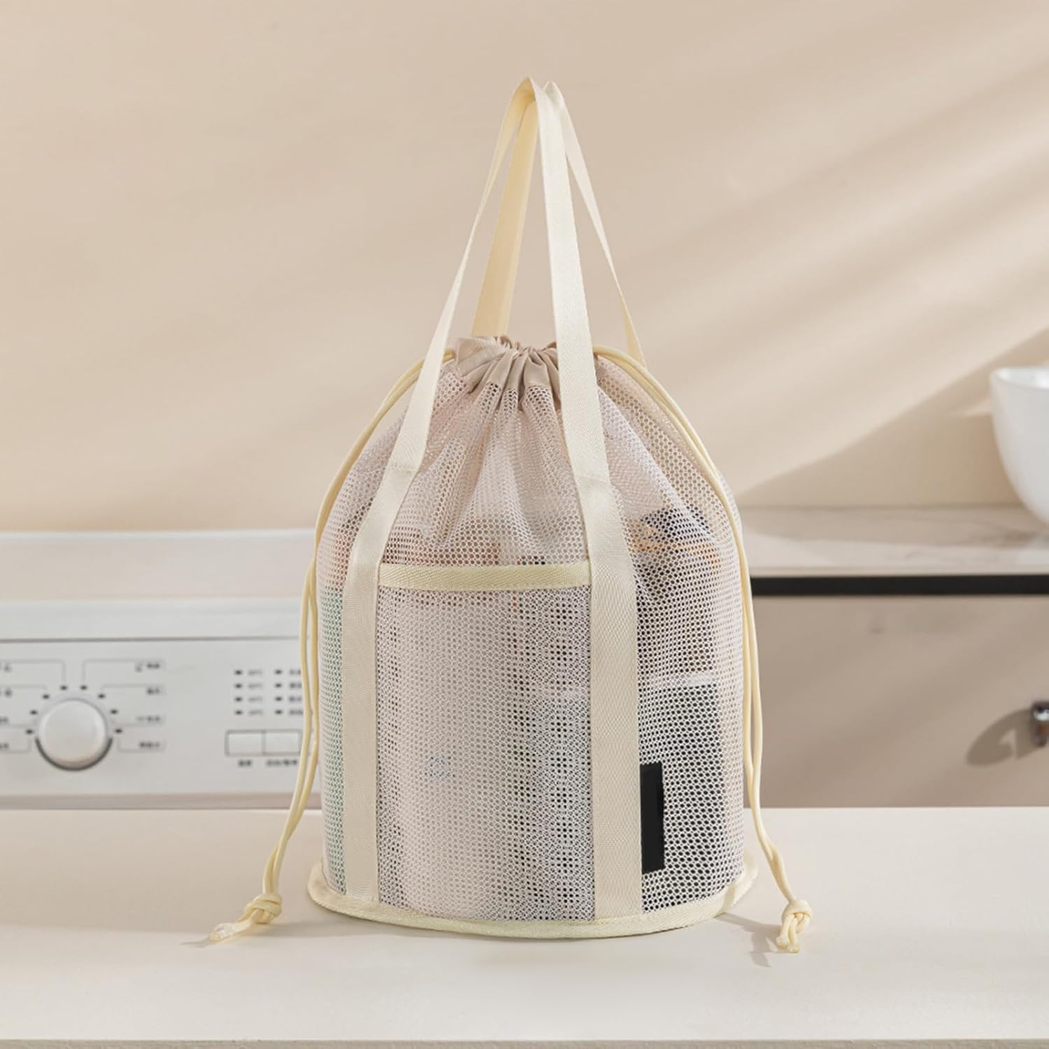 Mesh Shower Bags &ndash; Portable Mesh Design, Waterproof Pouch Organizer Quick-Dry Weave, Toiletry Carrier Breathable Storage Form, Bath Tote Multi-Compartment Layout | Dorm Travel Gym Swim image number 3