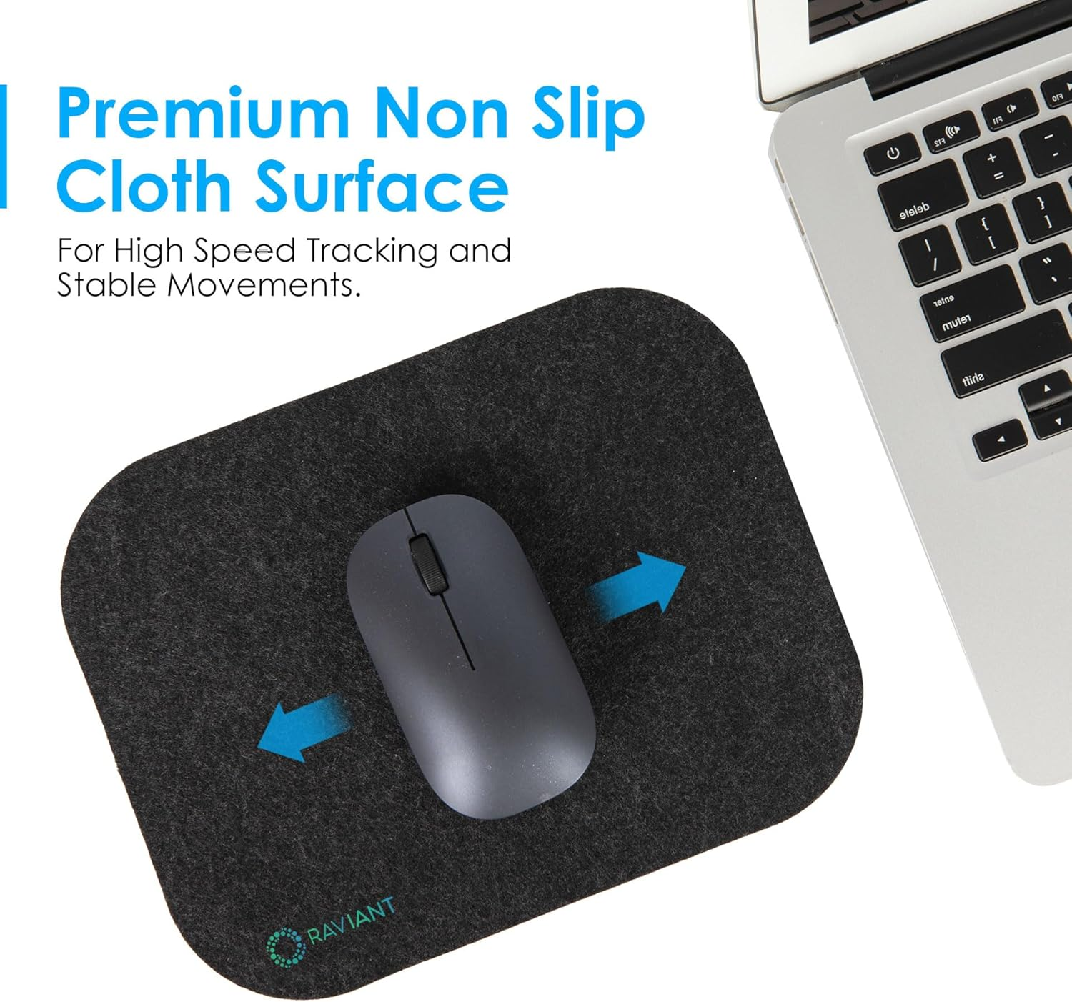 [100% Australian Owned] Raviant Mouse Pad (Pack of 2)- Gaming Mouse Pad, Mouse Mat with Non-Slip Mechanism, Office Supplies, Computer Desk Mat with 9 X 7.9Inch image number 1