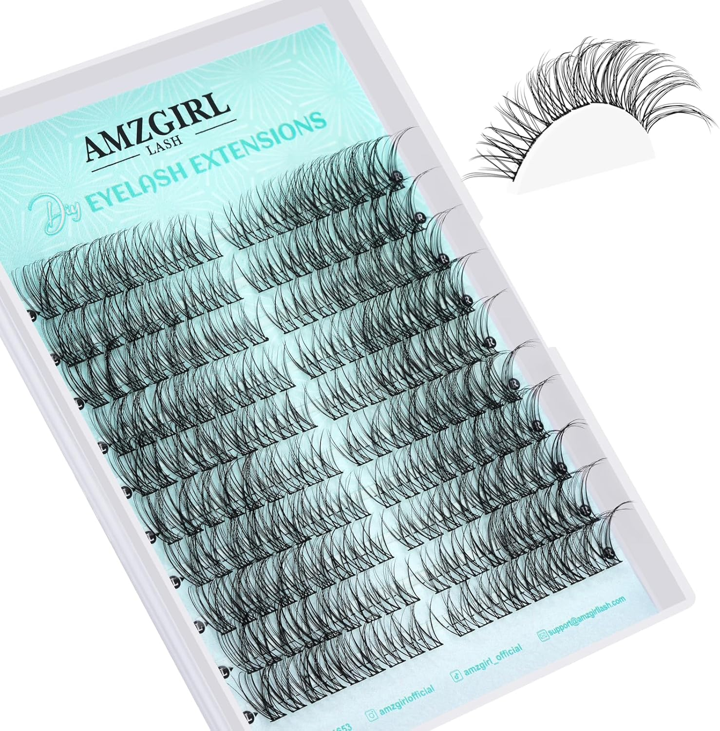 Wispy Lash Clusters Natural Cluster Eyelash Extension Left & Right Cat Eye 100Pcs Eyelashes Clusters DIY Lash Extensions Individual Lashes Clusters for Lash Beginners(Sunup,C-10Pairs)