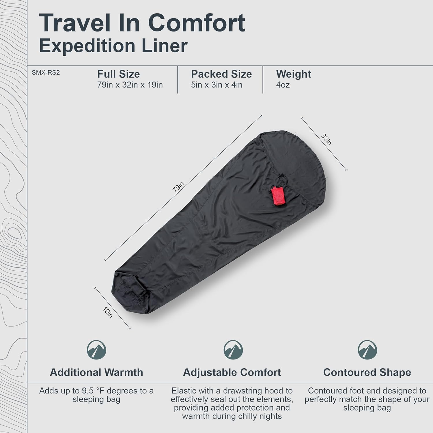 Cocoon Expedition Liner-Ripstop Silk Mummyliner