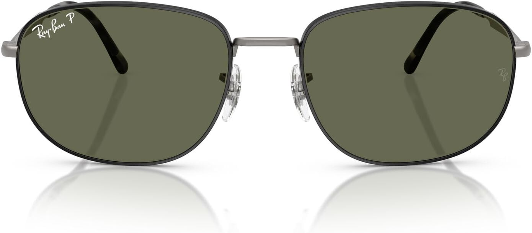 RAY-BAN Polarised Sunglasses, 0RB3754, Matte Black on Matte Gunmetal & Green Polar, 60Mm image number 1