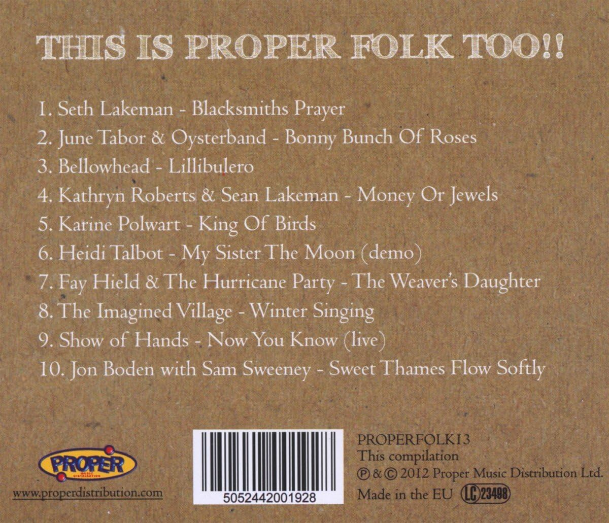 This Is Proper Folk Too!! / Various image number 1