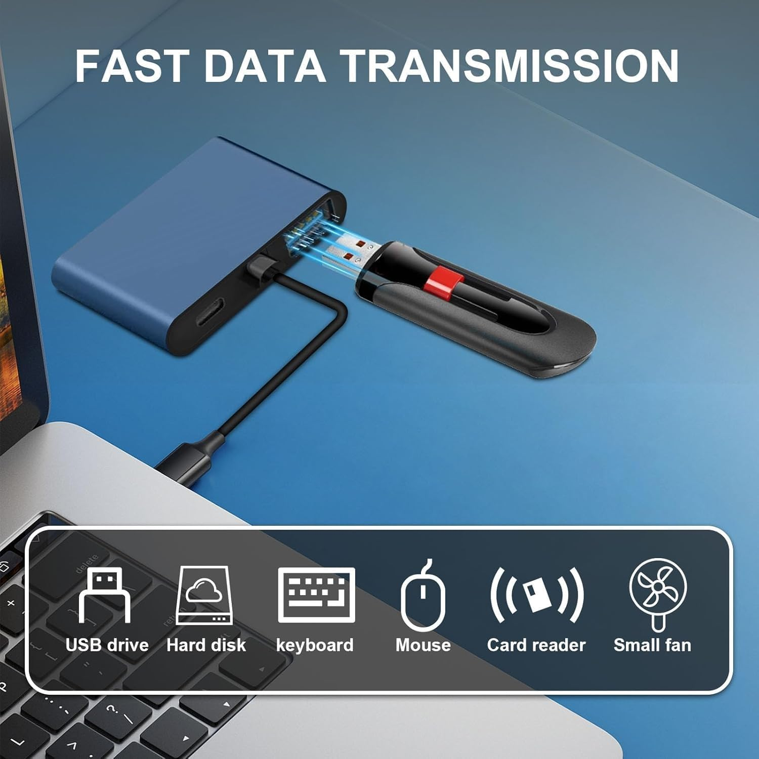 QIQIAZI USB C to Dual HDMI Adapter, 4IN1 USB Type C Hub with 2 Hdmi(4K30Hz)/Usb3.0/Pd Charging, Dual Screen Display USB-C Docking Station for Windows, Macos MST image number 3