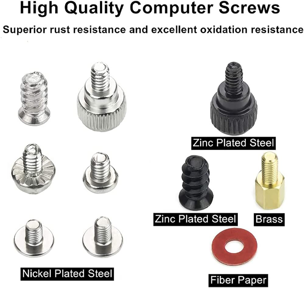 228Pcs Computer Screw Standoffs Assortment Kit, Pc Case Screws for Hard Drive Computer Case Motherboard Fan Power Graphics image number 1