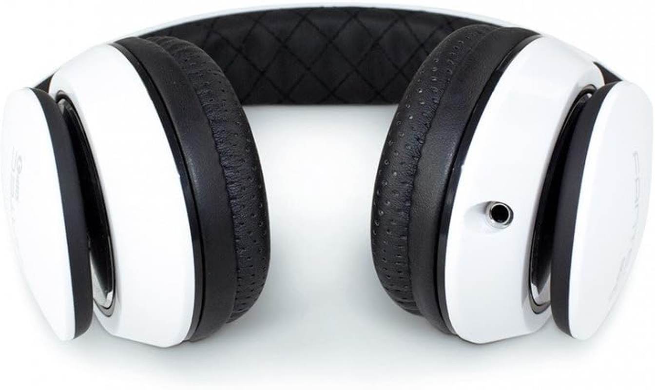 FANTEC 1813 SHP-3 On-Ear Stereo Hifi Headphones with Hands-Free Function, Integrated Microphone, 1-Button Remote Control, Removable Textile Cable, 3.5 Mm Jack Plug White/Black image number 4