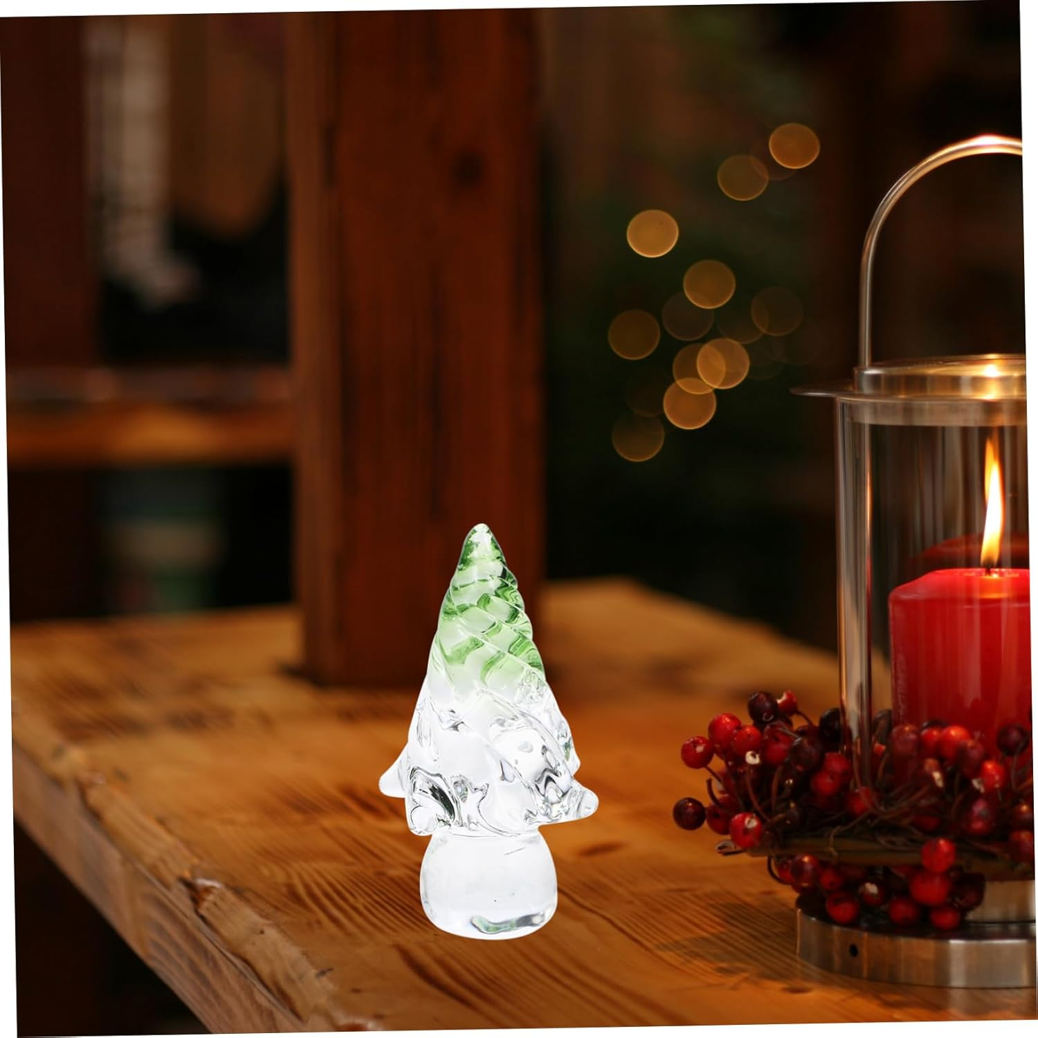 Crystal Christmas Tree Desktop Decor Small Mini Xmas Holiday Tabletop Decoration for Home Party image number 2