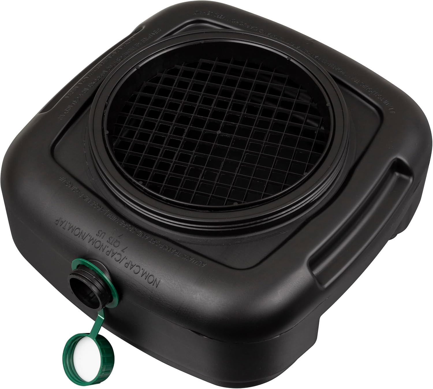 Scepter AM07029 7.3 Quart Oil Drain Pan with Lid, Filter Drain Screen, and Pour Spout for Automotive Fluids Including Engine Oil, Anti-Freeze, Transmission Fluid and More, 12" X 12-3/4" X 5.6" image number 1
