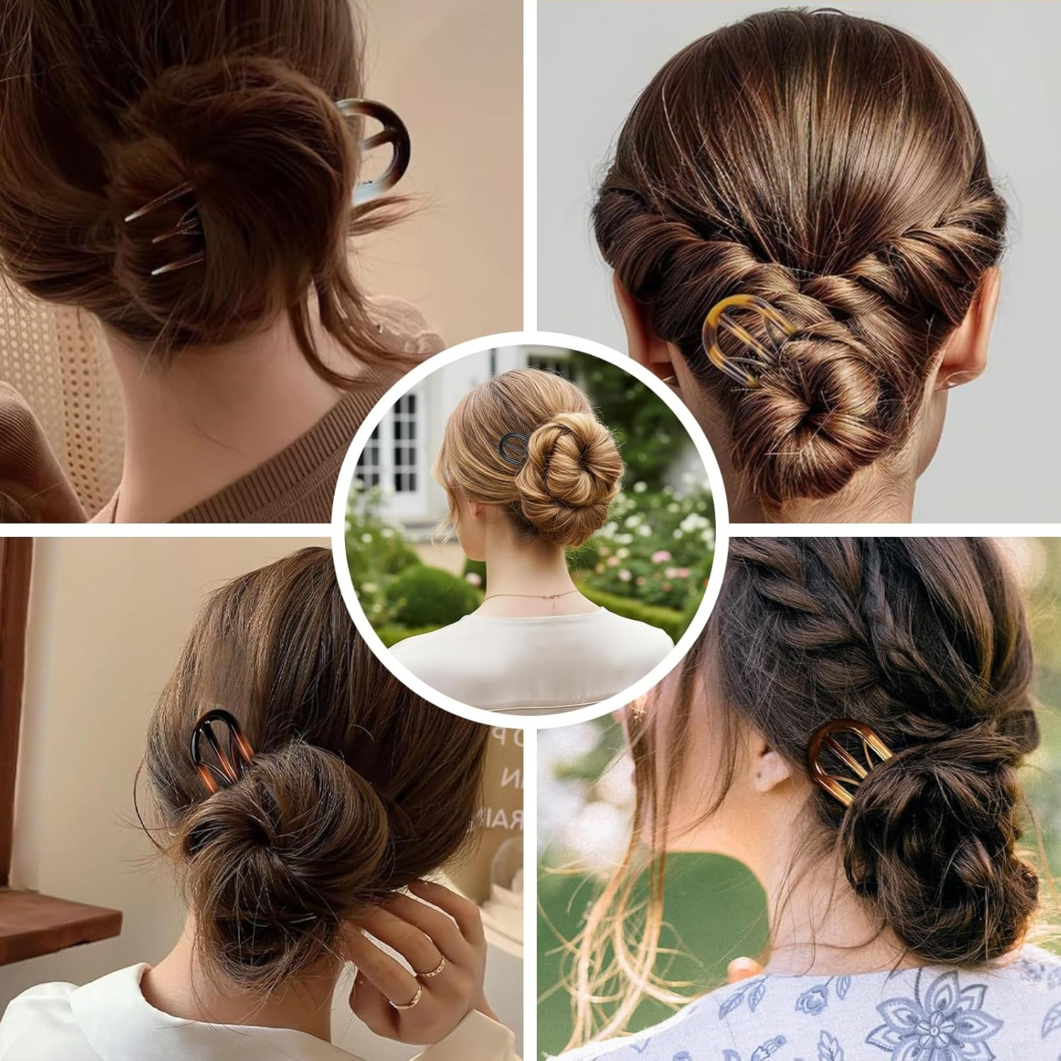 Aililong Pack of 6 Large French Hair Pins, U-Shaped Hairpin French Hair Pin Hair Clip French for Women, Durable French Hair Clip, French Twist Hair Pin Bobby Pins Hair Clips image number 4