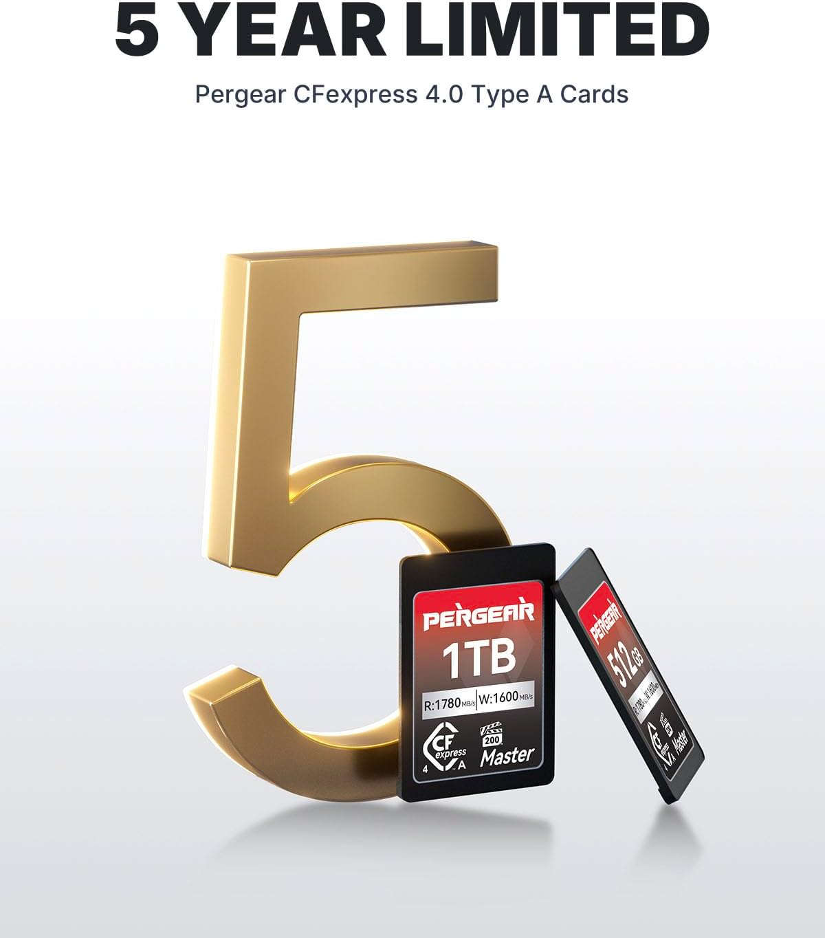 Pergear 256GB Cfexpress 4.0 Type a Memory Card, up To1780Mb/S Read Speed & 1600Mb/S Write Speed for 4K 120P,8K 30P for Sony Alpha Sony FX Cameras, 2 Pack