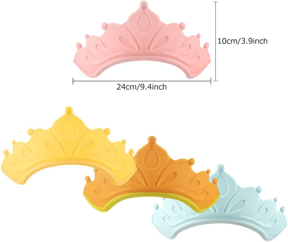 Cute Unisex Shower Cap for Kids, Soft Adjustable Baby Hair Washing Guard Bath Shield Reusable Waterproof Shampoo Hat Visor Hat for Eye and Ear Head Protection image number 5