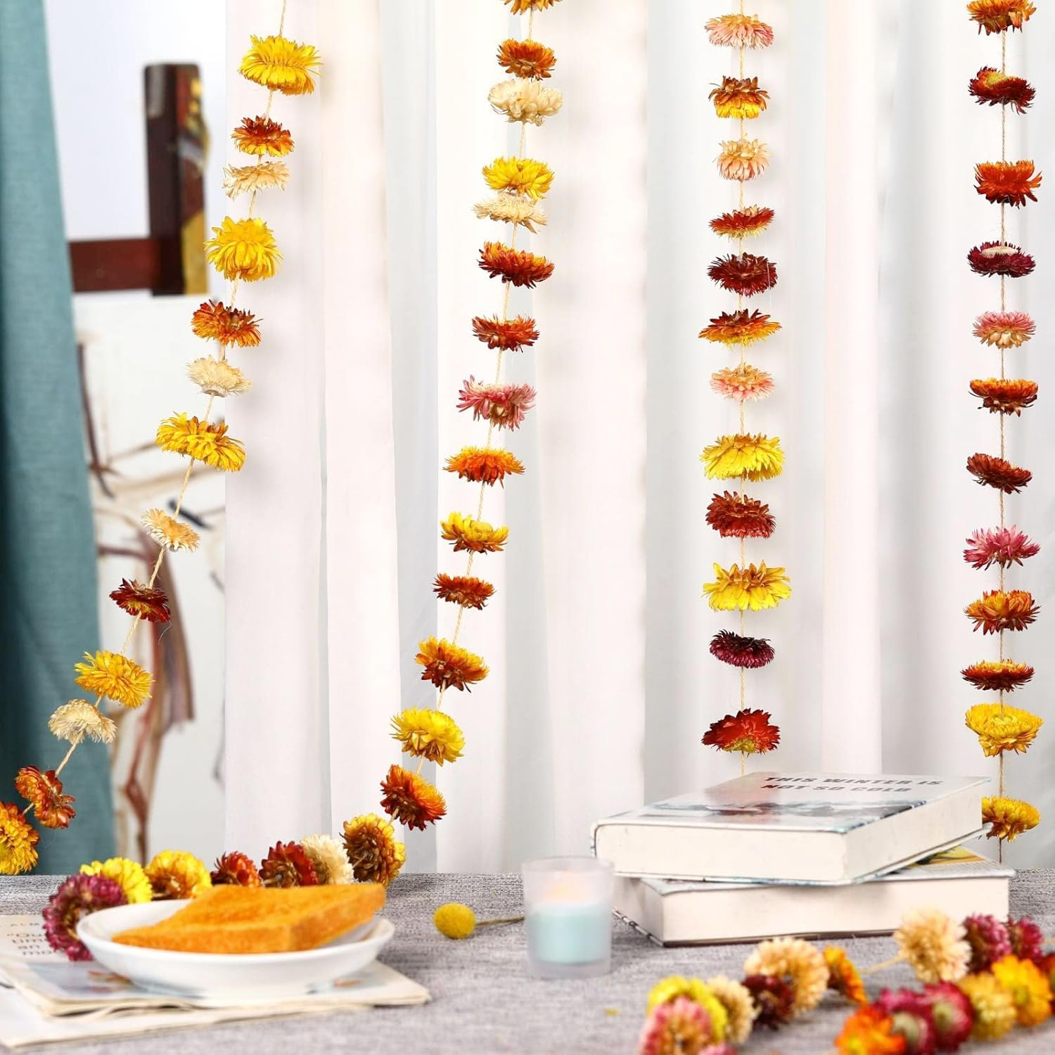 Natural Dried Daisy Flowers Heads - 30~40 Pcs Gerbera Daisies Real Sunflowers Chrysanthemum, Dry Flower Arrangements for Wedding Decor, Home Party Decoration and DIY Craft (Multi Colors) image number 4