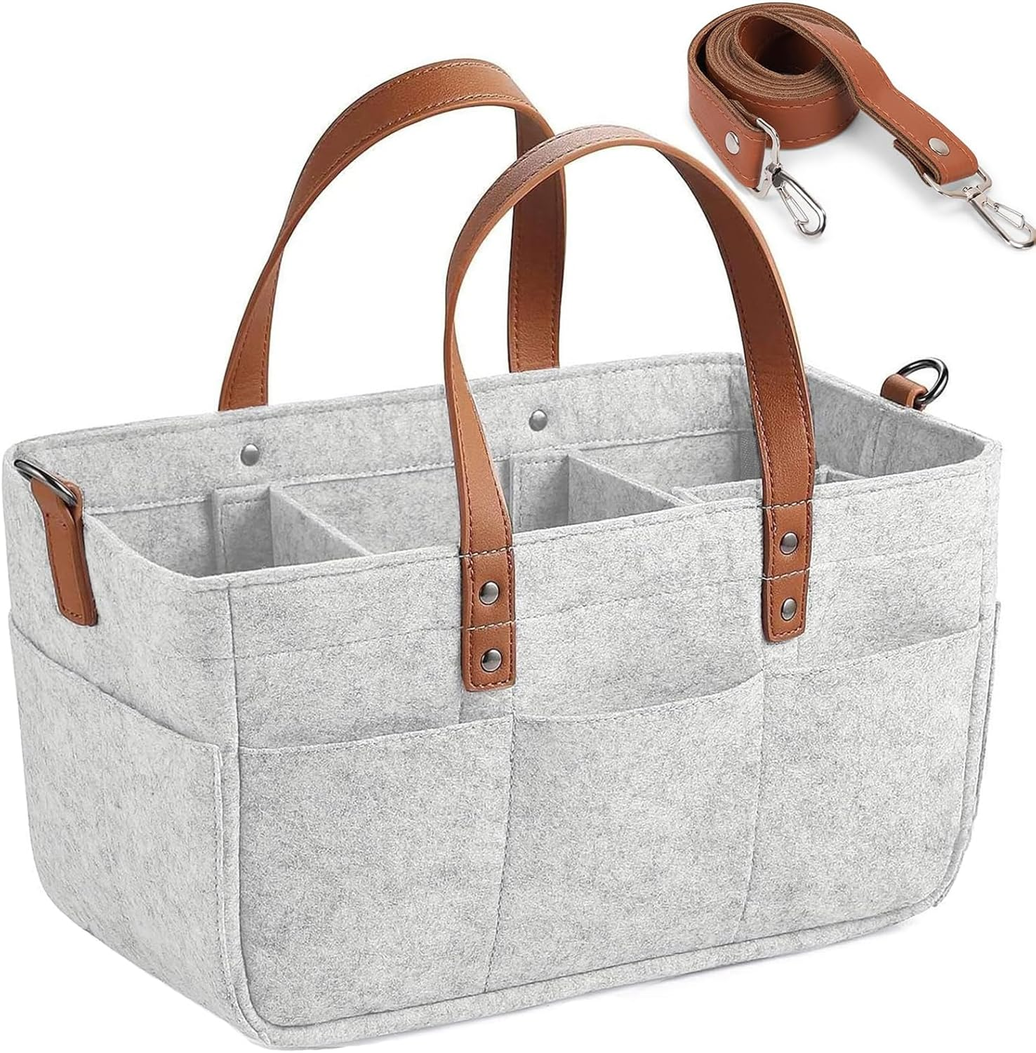 Baby Nappy Caddy, Large Diaper Caddy Organizer, Storage Basket for Babies, Portable Holder Tote Bag for Changing Table Car Travel Newborn Essentials .Baby Gift Accessories