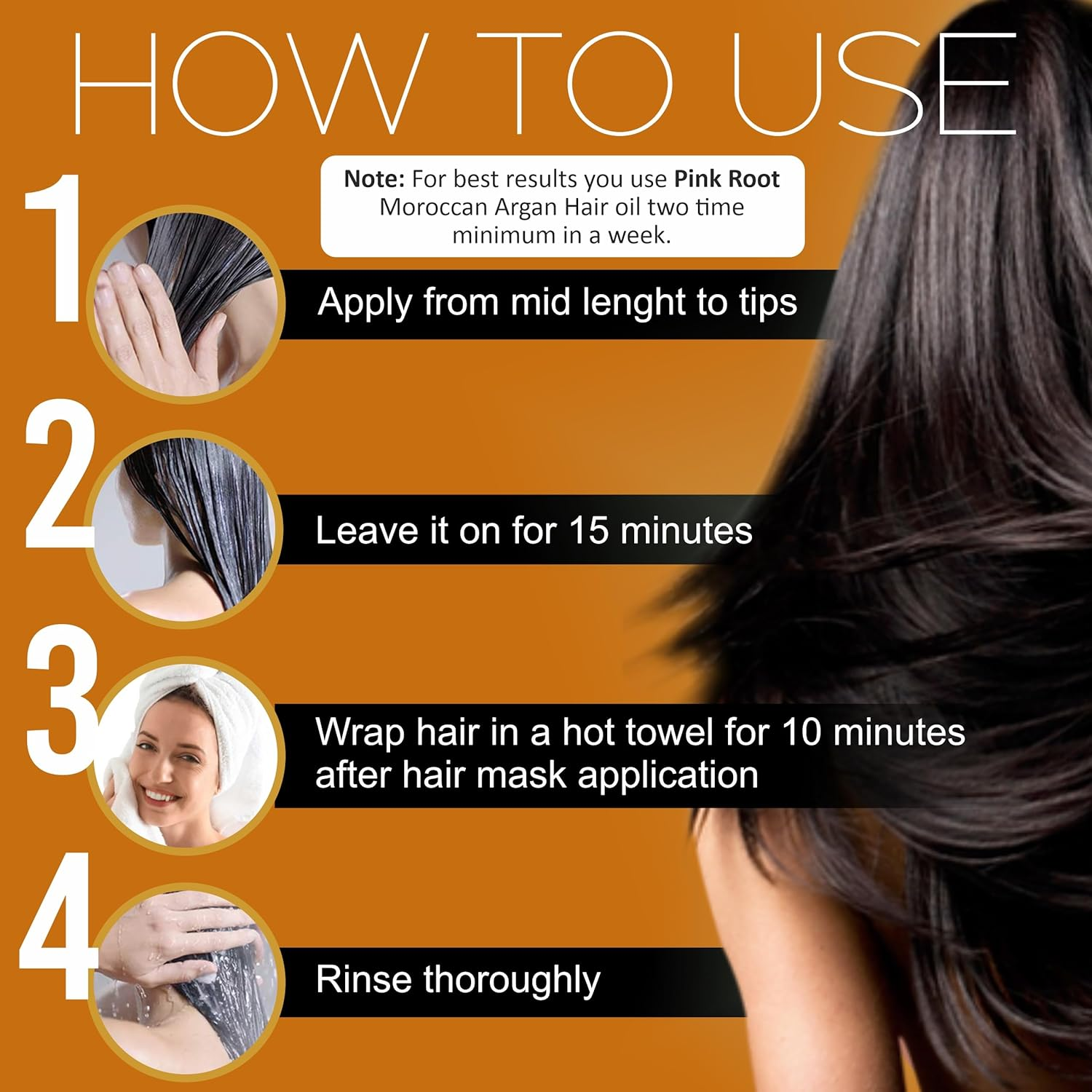 Pink Root Moroccan Argan Hair Mask 200Gm image number 1