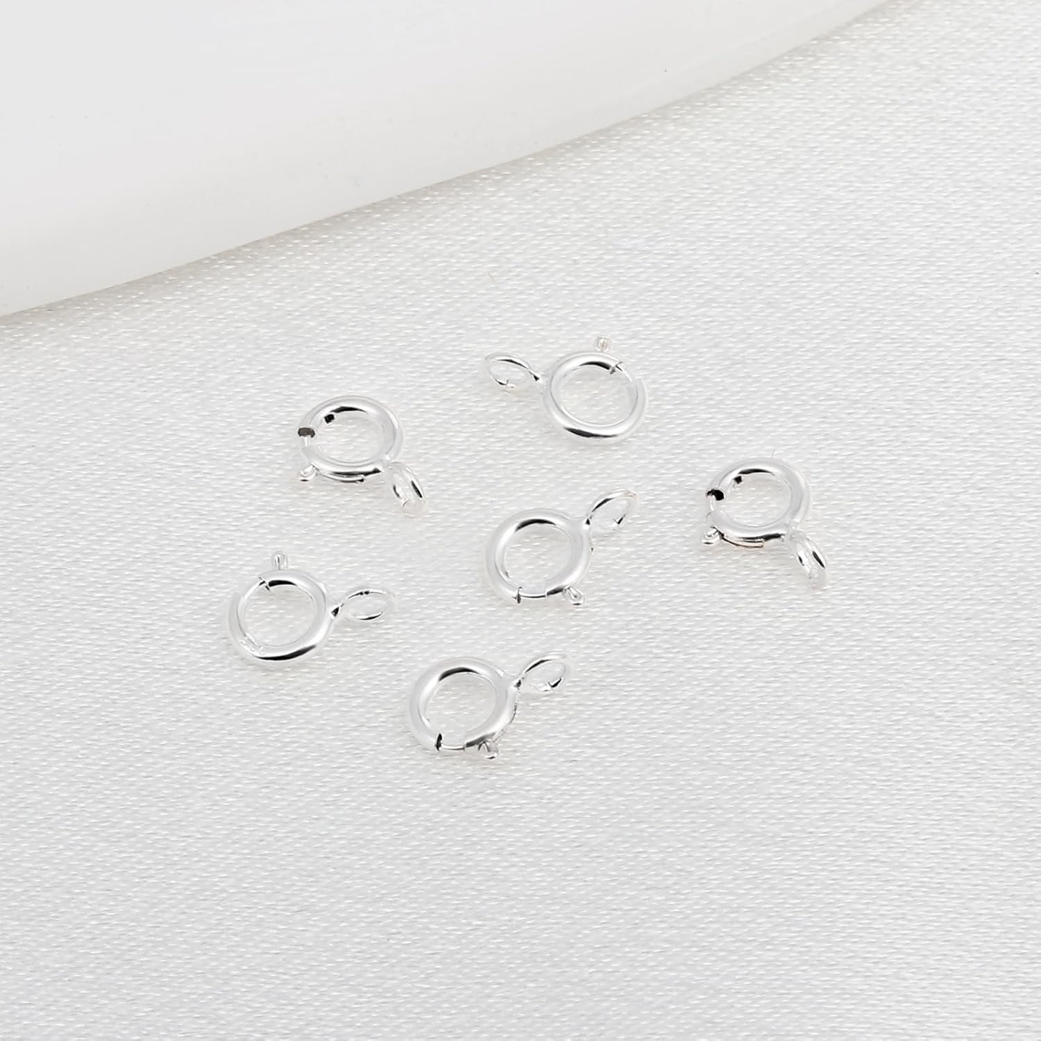 925 Sterling Silver Necklace Clasps - 5Mm Spring Clasps for Jewelry Making, Sterling Silver 4Mm Jump Rings, Jewelry Clasps and Closures, Suitable for Jewelry Making Necklace (Sterling Silver) - Gold image number 6