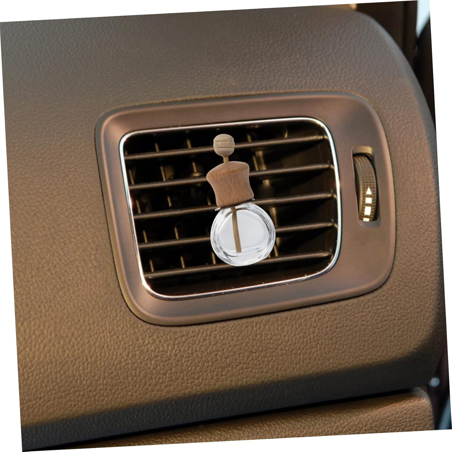3Pcs Car Diffuser Bottles Essential Oil Aromatherapy Containers Wooden Lid Easy to Install for Refreshing Car Fragrance image number 5