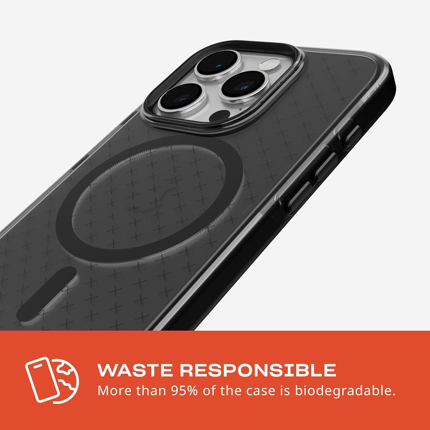 Tech21 Evo Check Case with Magsafe for Iphone 15 Pro, Smokey/Black image number 2