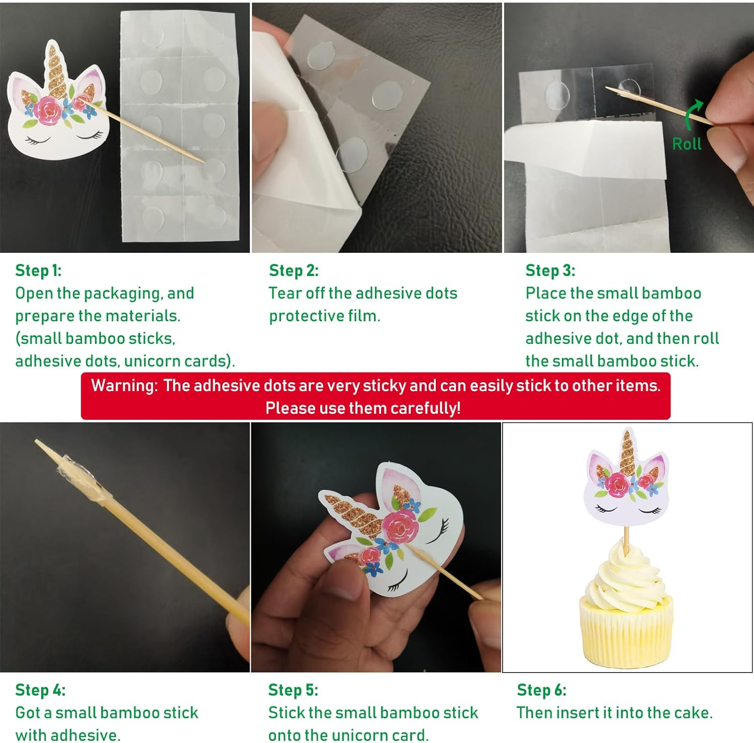 Unicorn Cake Toppers,24 Pcs Unicorn Cupcake Toppers Cake Decorations Double Side Birthday Cupcake Topper,For Girls Kids Women Baby Shower Unicorn Themed Party Supplies