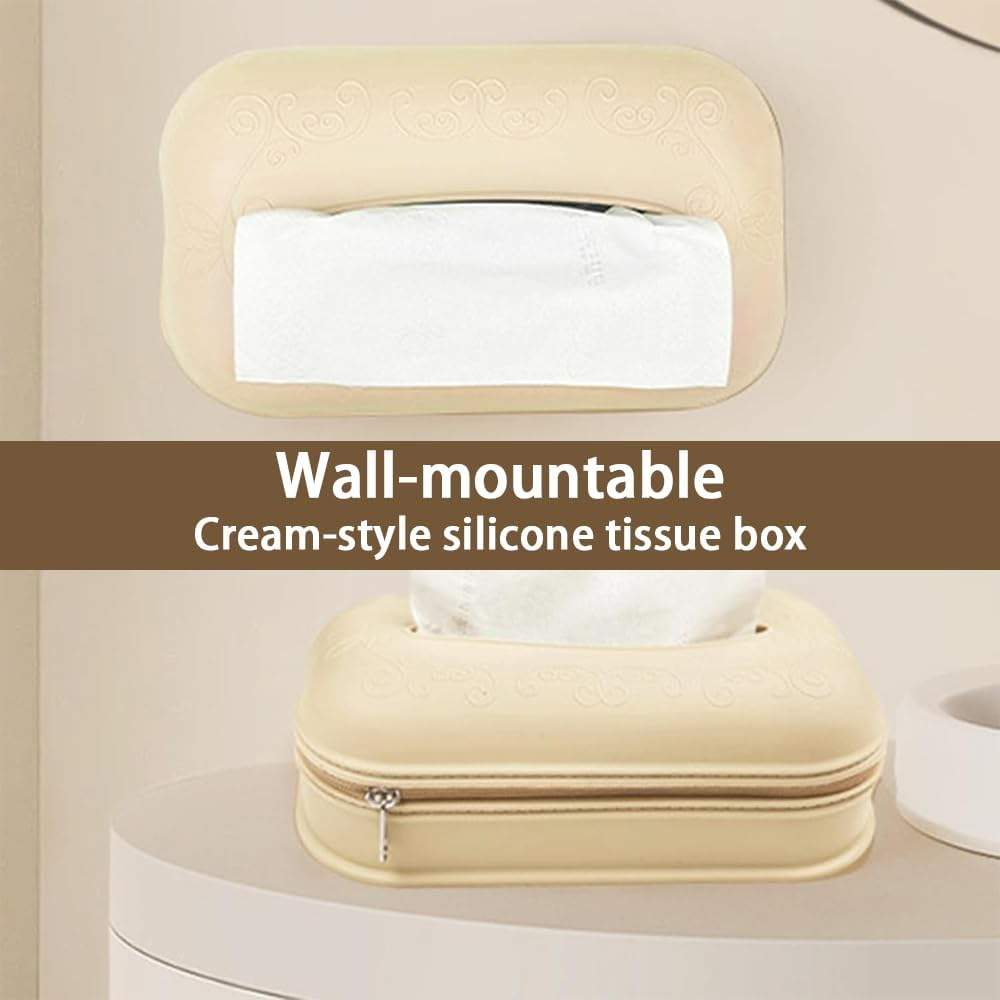 2 Pack Silicone Tissue Box Holder &ndash; Crafted from High Elastic Food-Grade Materials, Perfect for Easy Use and Home Decoration image number 2