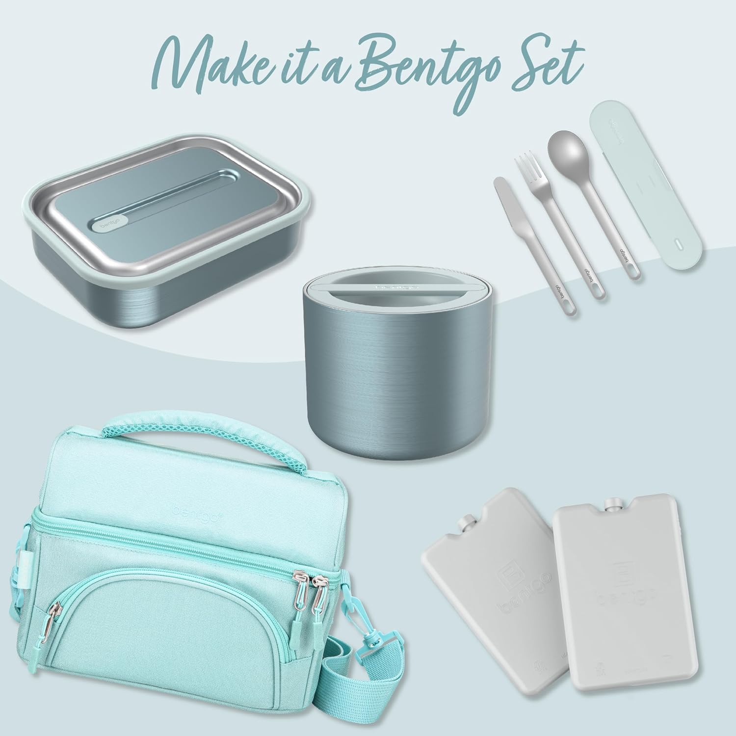 Bentgo Stainless Steel Insulated Food Container 560Ml - Aqua
