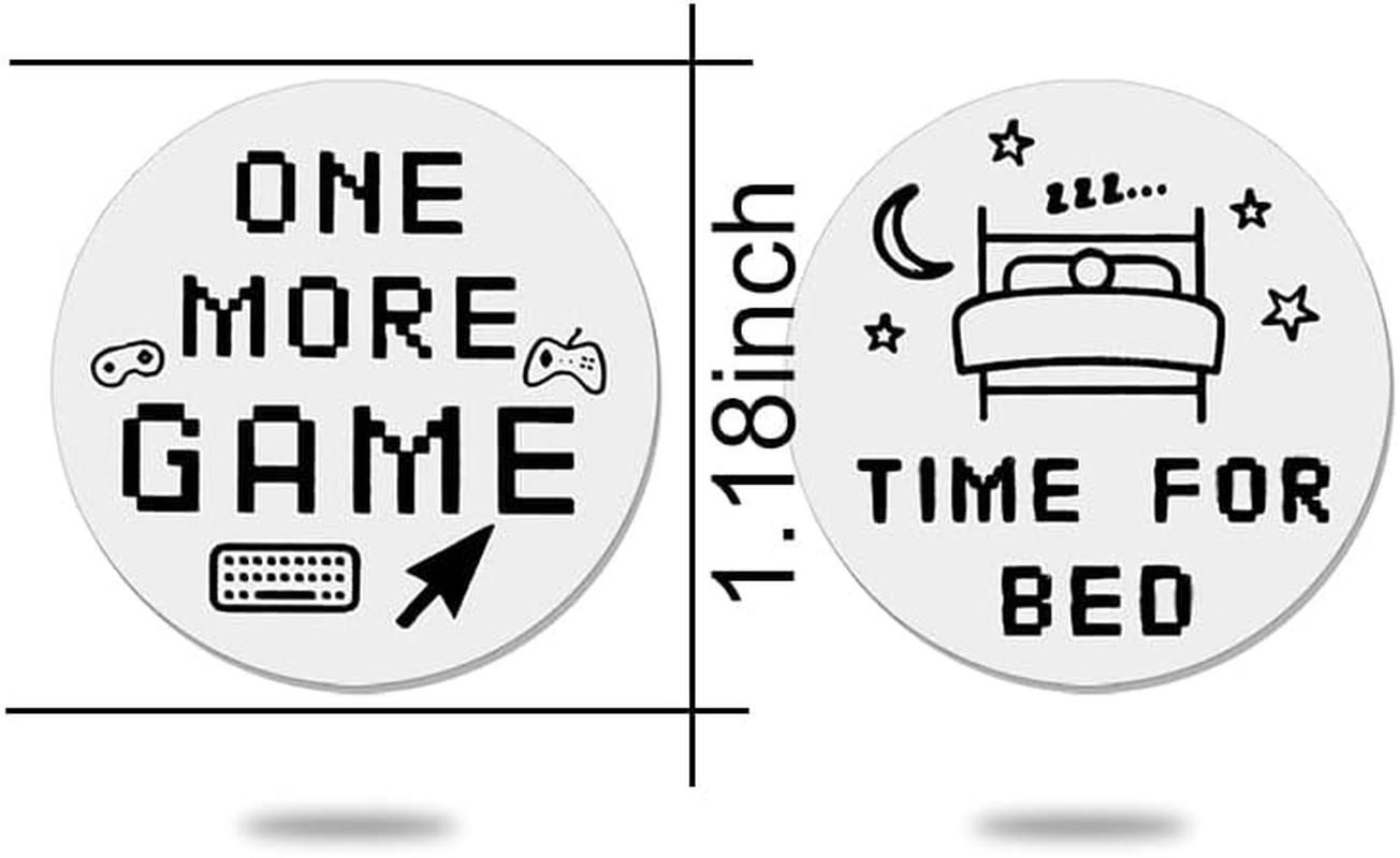 One More Game Time for Bed Decision Coin Maker Gifts for Gamer Teenager Boys Son Boyfriend Husband Valentine'S Day Gifts for Men Adults Funny Video Game Lovers Gifts for Birthday Christmas image number 4