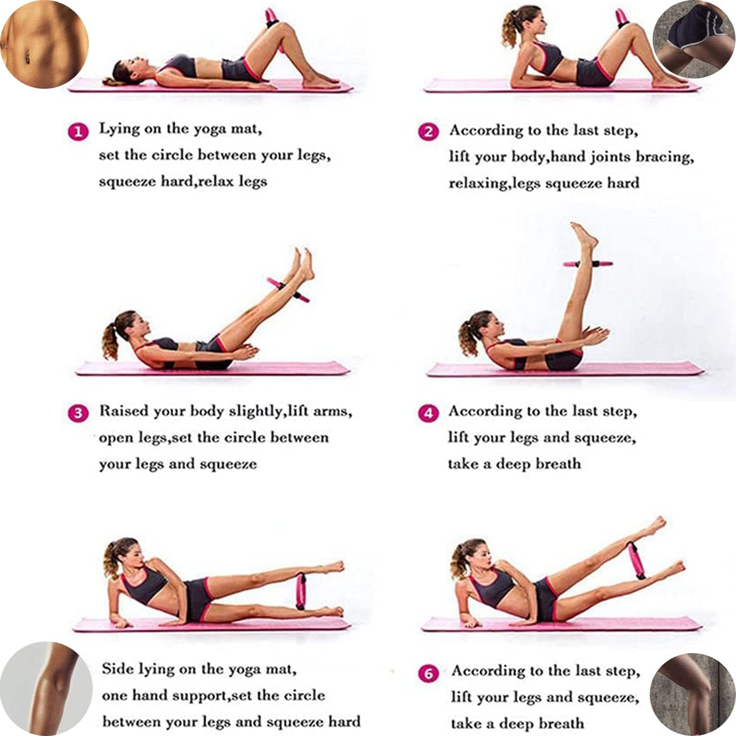 Lifting Ring, Yoga Ring Resistance Ring Slimming Trainer, Super Strength Resistance, Whole Body Shaping of Inner/Outer Thighs, Improving Core Strength (Black) image number 1