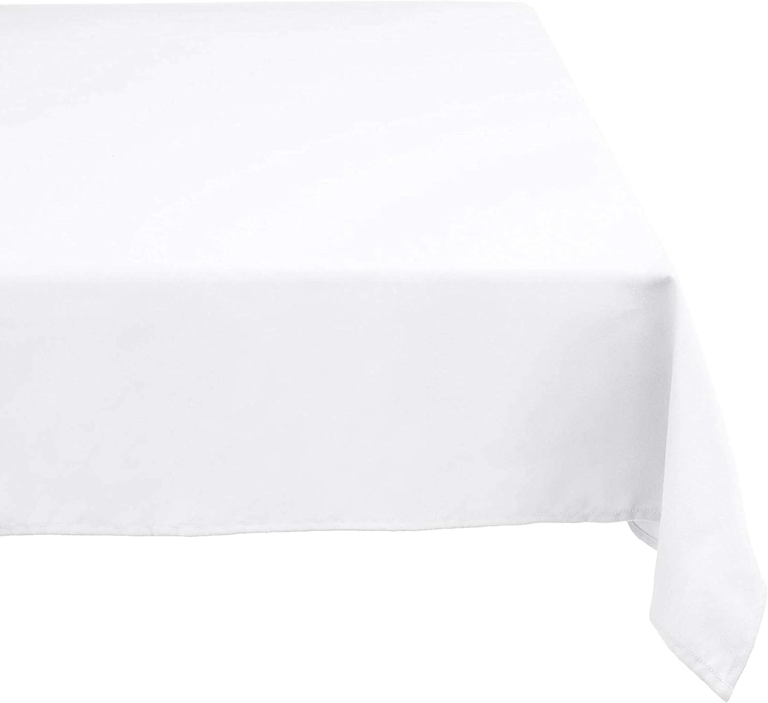 DII 100% Polyester, Machine Washable, Holiday, Dinner Solid Tablecloth 60 X 84, White, Seats 6 to 8 People image number 4