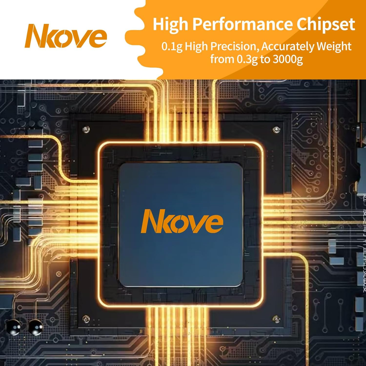 NKOVE Digital Coffee Scale with Timer 3Kg/0.1G High Precision Tare Function for Pour over Maker Brew image number 3