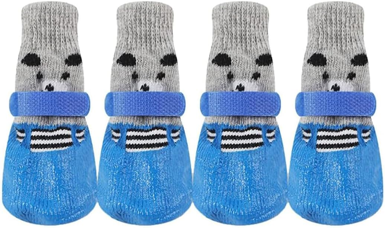 Sarini 4Pcs Waterproof Dog Boots, Paw Protectors, Suitable for Small, Medium and Large Dogs -?;M Size (Recommended 7-12 Pounds) image number 5