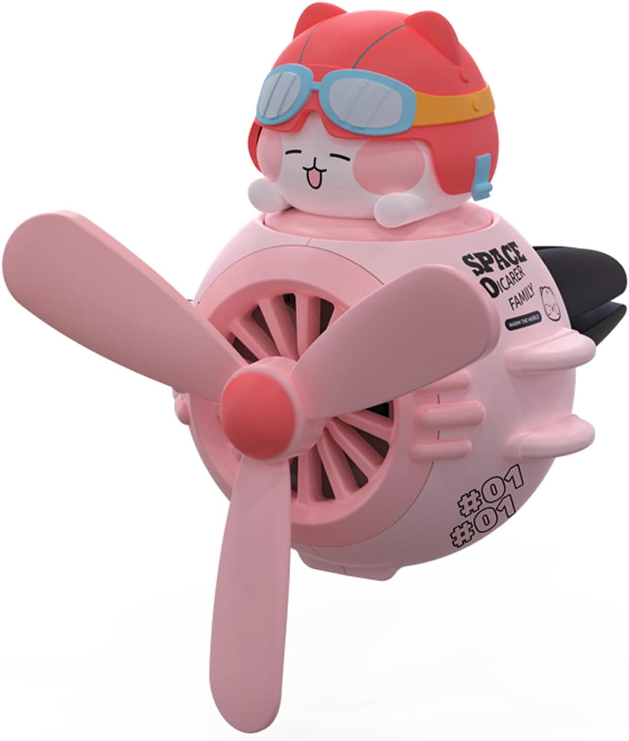 Car Air Fresheners Cute Pilot Dog, Car Vent Air Freshener Rotating Propeller Automotive Air Outlet Fan Creative Car Diffuser, Car Accessories Cute, Car Perfume Decoration