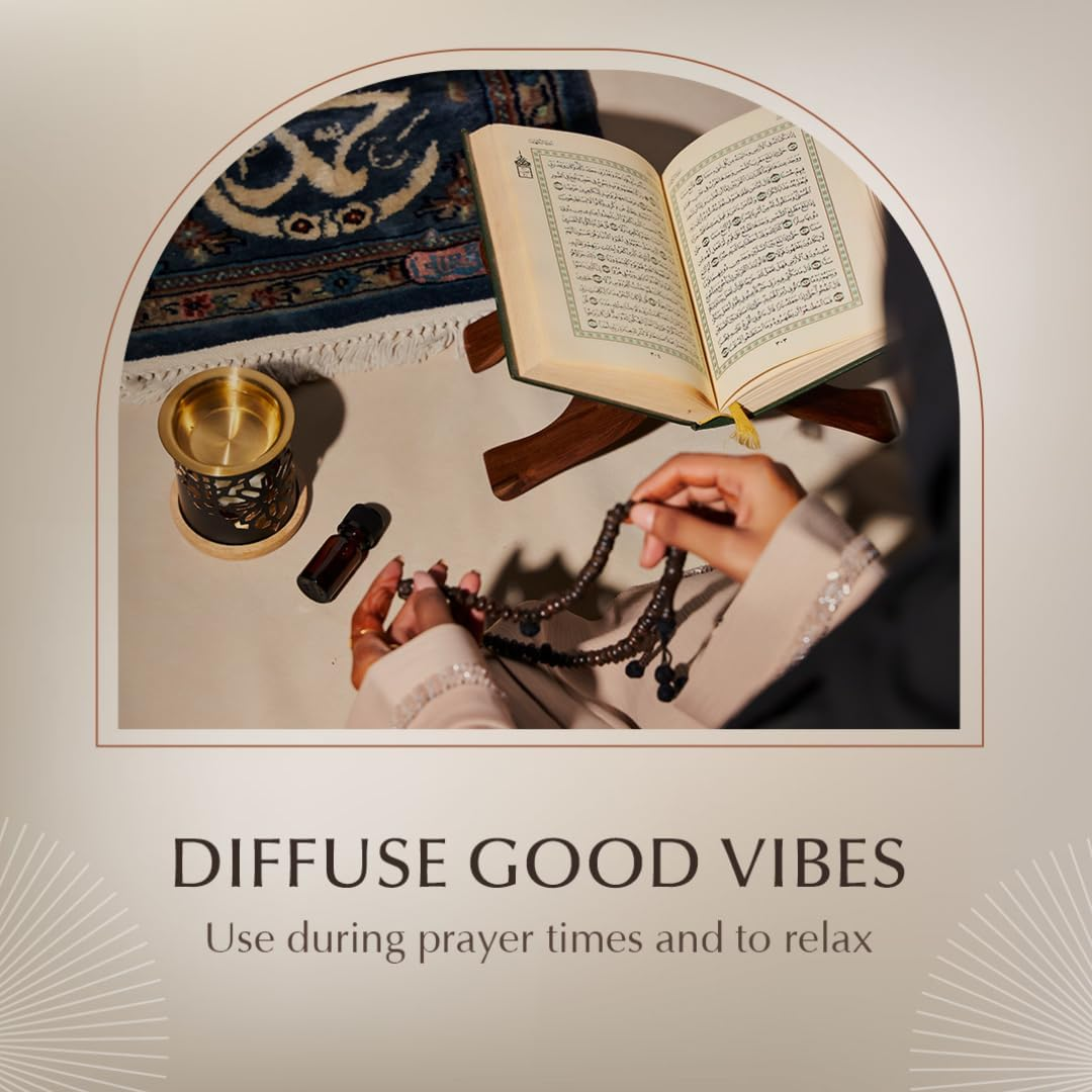 Floral Oud Diffuser Oil Set, Essential Oils by Dukhni | 3 X 10Ml Arabic Oil Gift Set for Diffuser, Humidifier, Electric Burner | 100% Pure Halal Oudh Oils | for Aromatherapy, Stress Relief and Massage. image number 1