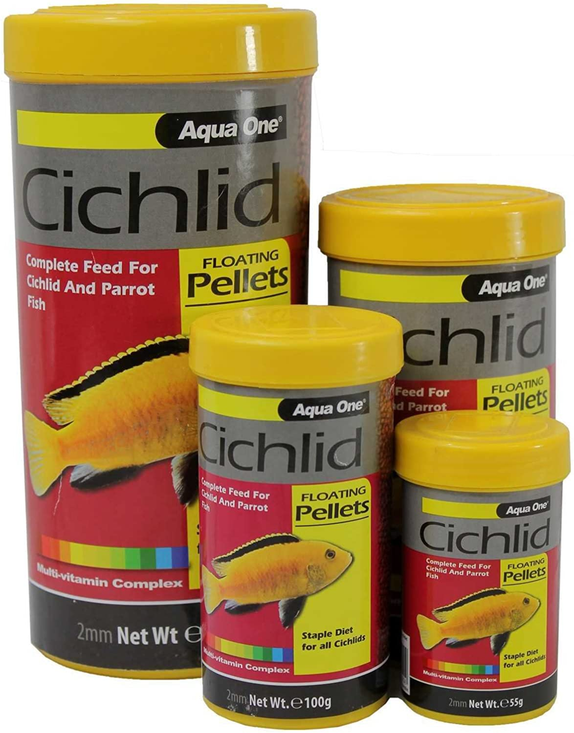 Cichlid Floating Pellet Food 2Mm 480G Fish Food 11543 Aquarium Aqua One image number 1