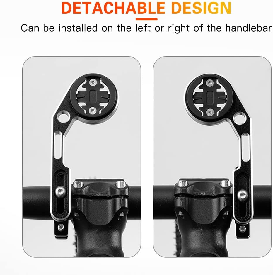 Bicycle Computer Mount Adjustable Out Front Bike Handlebar Mount Holder with Camera Adapter Light Holder for Garmin for Bryton for Cateye image number 1