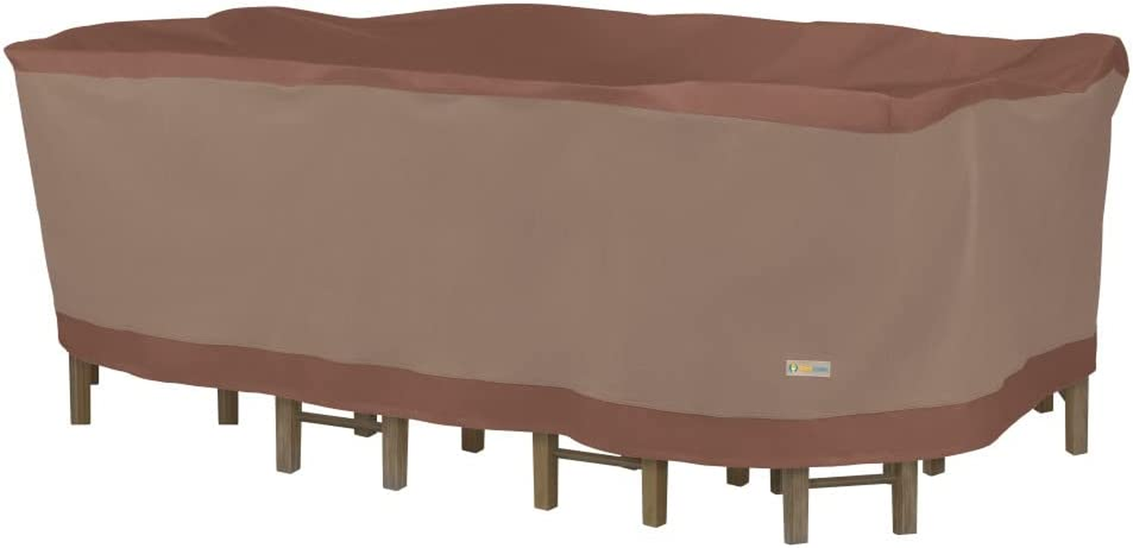 Duck Covers Ultimate Waterproof Rectangular/Oval Patio Table with Chairs Cover, 138 Inch image number 6